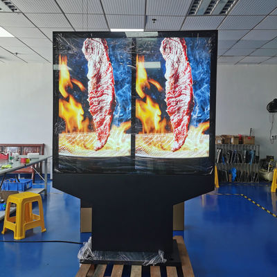 acheter 55-Inch Outdoor Waterproof Dual-Screen Menu Board With Sunscreen Thermal Treatment Middle East Available fabrication en ligne