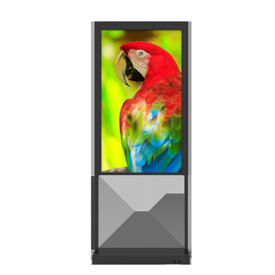 Affichage numérique à deux côtés au sol de kiosque en extérieur en métal