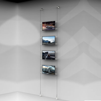 Android 11 Wifi Télécommande vitrée suspendue Signage numérique avec boîtier en alliage d'aluminium