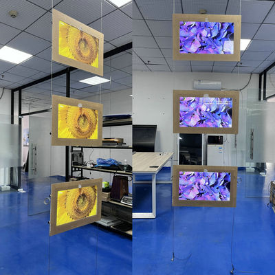 Intérieur haute luminosité 3 écran affichage publicitaire interface USB et HDMI taux de rafraîchissement élevé