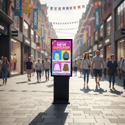 Affichage publicitaire LCD 49 pouces IP65 étanche pour extérieur avec une luminosité de 3000 cd/m²